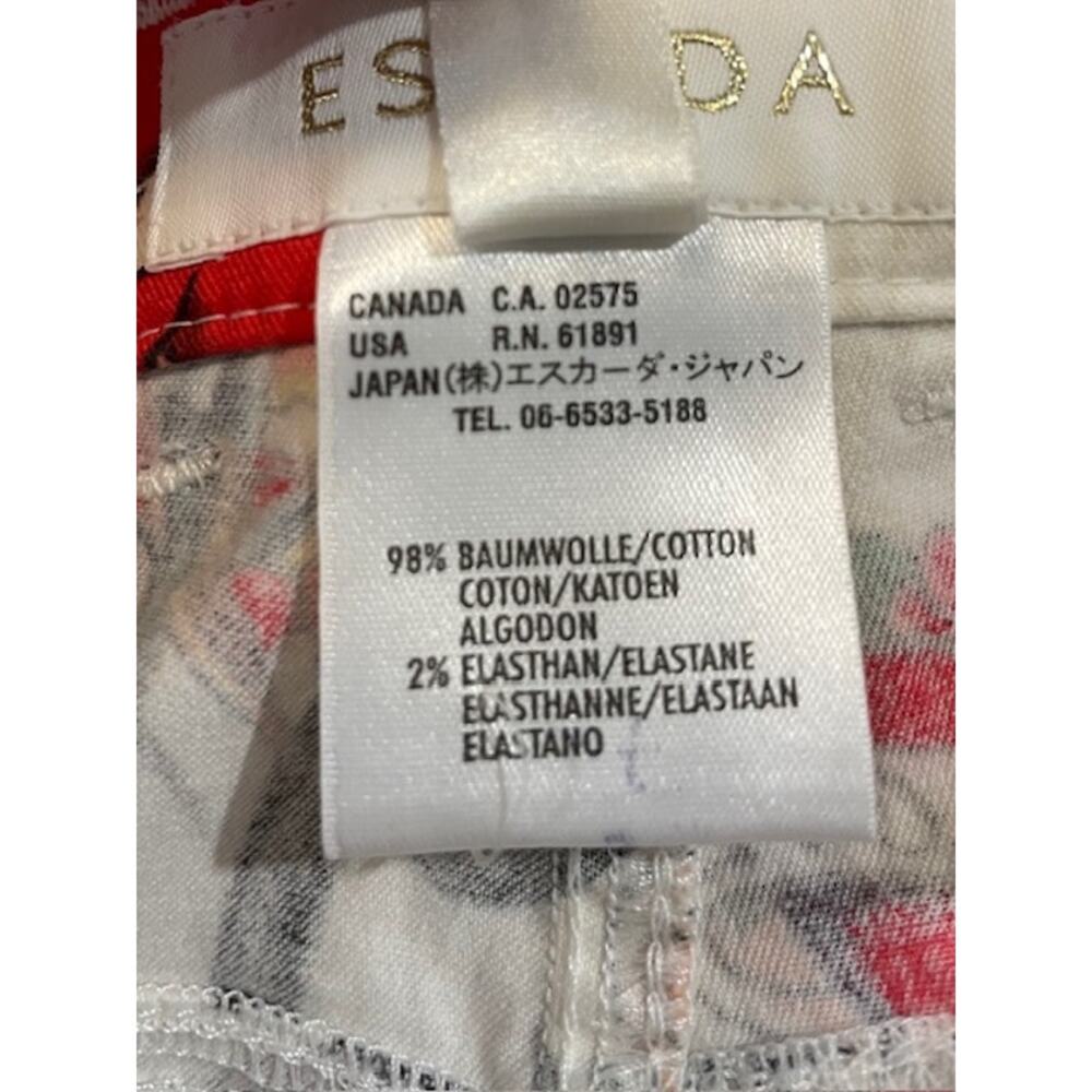 ESCADA vintage tatoo print pants with roses and hearts. - Picture 9 of 10